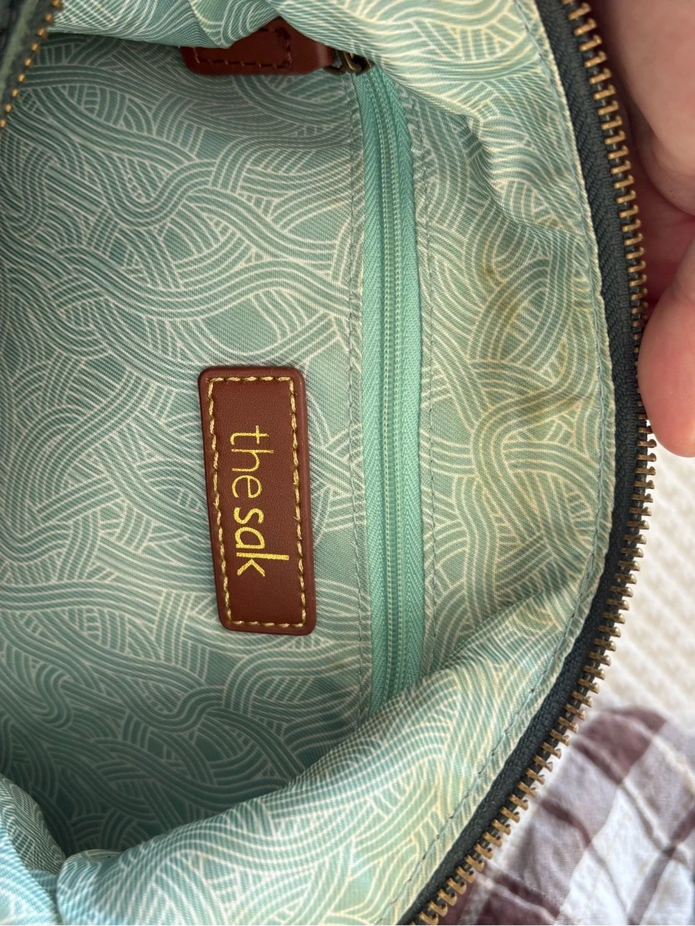 The Sak Sequoia Deep Teal Pebbled Leather Hobo Bag